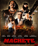 Adaptacin en forma de largometraje del falso triler incluido en Grindhouse. Machete es un ex federal mexicano con habilidades que estn ms que a la altura de su actitud mortfera. Dado por muerto despus de un enfrentamiento con el clebre rey de la droga mexicano Torres, Machete huye a Texas para desaparecer y olvidar su trgico pasado. Pero lo que encuentra es una red de corrupcin y engao que termina con una bala en el cuerpo de un senador y con Machete como uno de los hombres ms buscados. Machete se dispone a limpiar su nombre y descubrir la oscura e intricada conspiracin, pero en su camino se interpone Booth, un implacable hombre de negocios con una interminable nmina de asesinos a sueldo. Para ayudar a equilibrar la balanza, Machete cuenta con Luz, una sexy vendedora ambulante de tacos con espritu rebelde y corazn revolucionario, y con Padre, un cura que es bueno con las bendiciones pero mucho mejor con las armas.